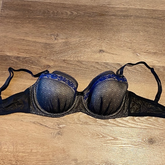 b.tempt'd by Wacoal B. Inspired Contour Underwire Balconette Bra, Night/Dazzling - Picture 6 of 11